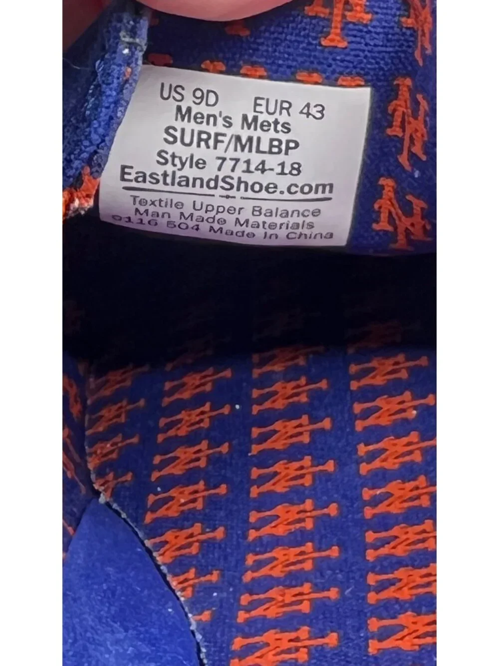 Kevin Can Wait TV Wardrobe NY Mets Eastland Shoes Men’s 9D Prop COA